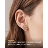image:imageCDE 18K Rose Gold Heart Stud EarringsBirthstone Jewelry Gifts for Women08AugPeridot Green