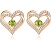 image:imageCDE 18K Rose Gold Heart Stud EarringsBirthstone Jewelry Gifts for Women08AugPeridot Green