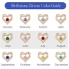 image:imageCDE 18K Rose Gold Heart Stud EarringsBirthstone Jewelry Gifts for Women09SeptSapphire Blue