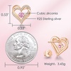 image:imageCDE 18K Rose Gold Heart Stud EarringsBirthstone Jewelry Gifts for Women10OctVintage Pink