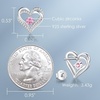 image:imageCDE 18K Rose Gold Heart Stud EarringsBirthstone Jewelry Gifts for Women10OctVintage Pink