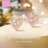 image:imageCDE 18K Rose Gold Heart Stud EarringsBirthstone Jewelry Gifts for Women10OctVintage Pink