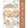 image:imageCDE 18K Rose Gold Heart Stud EarringsBirthstone Jewelry Gifts for Women11NovCitrine Yellow