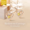 image:imageCDE 18K Rose Gold Heart Stud EarringsBirthstone Jewelry Gifts for Women11NovCitrine Yellow