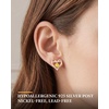 image:imageCDE 18K Rose Gold Heart Stud EarringsBirthstone Jewelry Gifts for Women11NovCitrine Yellow