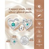 image:imageCDE 18K Rose Gold Heart Stud EarringsBirthstone Jewelry Gifts for Women12DecZircon Blue
