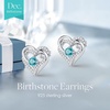 image:imageCDE 18K Rose Gold Heart Stud EarringsBirthstone Jewelry Gifts for Women12DecZircon Blue