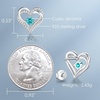 image:imageCDE 18K Rose Gold Heart Stud EarringsBirthstone Jewelry Gifts for Women12DecZircon Blue
