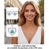image:imageCDE 18K Rose Gold Heart Stud EarringsBirthstone Jewelry Gifts for Women12DecZircon Blue