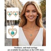 image:imageCDE 18K Rose Gold Heart Stud EarringsBirthstone Jewelry Gifts for Women12DecZircon Blue