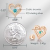 image:imageCDE 18K Rose Gold Heart Stud EarringsBirthstone Jewelry Gifts for Women12DecZircon Blue