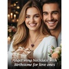 image:imageCDE Angel Wings Heart Birthstone Pendant Necklace Gift for Women