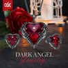 image:imageCDE Angle Wings Heart Pendant Necklace and Earrings Jewelry Gift for WomenBlack0107Ruby Red Birthstone