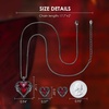 image:imageCDE Angle Wings Heart Pendant Necklace and Earrings Jewelry Gift for WomenBlack0107Ruby Red Birthstone