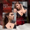 image:imageCDE Angle Wings Heart Pendant Necklace and Earrings Jewelry Gift for WomenBlack0107Ruby Red Birthstone