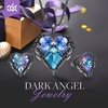 image:imageCDE Angle Wings Heart Pendant Necklace and Earrings Jewelry Gift for WomenBlack02FebAmethsy Purple Birthstone