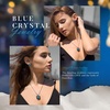 image:imageCDE Angle Wings Heart Pendant Necklace and Earrings Jewelry Gift for WomenBlack12Blue Zircon Birthstone