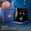 image:imageCDE Angle Wings Heart Pendant Necklace and Earrings Jewelry Gift for WomenBlack12Blue Zircon Birthstone