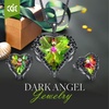 image:imageCDE Angle Wings Heart Pendant Necklace and Earrings Jewelry Gift for WomenBlackColorful Zircon Birthstone