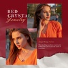 image:imageCDE Angle Wings Heart Pendant Necklace and Earrings Jewelry Gift for WomenRose Gold0107Ruby Red Birthstone