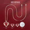 image:imageCDE Angle Wings Heart Pendant Necklace and Earrings Jewelry Gift for WomenRose Gold0107Ruby Red Birthstone