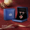 image:imageCDE Angle Wings Heart Pendant Necklace and Earrings Jewelry Gift for WomenRose Gold0107Ruby Red Birthstone
