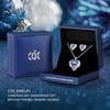 image:imageCDE Angle Wings Heart Pendant Necklace and Earrings Jewelry Gift for WomenWhite02Amethsy Purple Birthstone