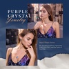 image:imageCDE Angle Wings Heart Pendant Necklace and Earrings Jewelry Gift for WomenWhite02Amethsy Purple Birthstone