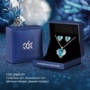 image:imageCDE Angle Wings Heart Pendant Necklace and Earrings Jewelry Gift for WomenWhite12aBlue Zircon Birthstone