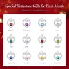 image:imageCDE Birthstone Necklaces for Women 925 Sterling Silver Forever Love Heart Pendant Necklace Birthday Jewelry Gift for Wife Mom Girlfriend HerSilver01January
