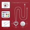 image:imageCDE Birthstone Necklaces for Women 925 Sterling Silver Forever Love Heart Pendant Necklace Birthday Jewelry Gift for Wife Mom Girlfriend HerSilver01January
