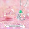 image:imageCDE Christmas Gift for women Cute Unicorn Birthstone Necklace for Girls Daughter 925 Sterling Silver Opal Heart Pendant Graduation Birthday Christmas Jewelry Gift for Teenage Girls Niece05MayOpal