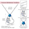 image:imageCDE Christmas Gift for women Cute Unicorn Birthstone Necklace for Girls Daughter 925 Sterling Silver Opal Heart Pendant Graduation Birthday Christmas Jewelry Gift for Teenage Girls Niece09SeptOpal