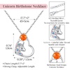 image:imageCDE Christmas Gift for women Cute Unicorn Birthstone Necklace for Girls Daughter 925 Sterling Silver Opal Heart Pendant Graduation Birthday Christmas Jewelry Gift for Teenage Girls Niece0107JanJuly Opal