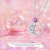 image:imageCDE Christmas Gift for women Cute Unicorn Birthstone Necklace for Girls Daughter 925 Sterling Silver Opal Heart Pendant Graduation Birthday Christmas Jewelry Gift for Teenage Girls Niece02FebOpal