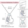 image:imageCDE Christmas Gift for women Cute Unicorn Birthstone Necklace for Girls Daughter 925 Sterling Silver Opal Heart Pendant Graduation Birthday Christmas Jewelry Gift for Teenage Girls Niece04AprOpal