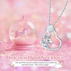 image:imageCDE Christmas Gift for women Cute Unicorn Birthstone Necklace for Girls Daughter 925 Sterling Silver Opal Heart Pendant Graduation Birthday Christmas Jewelry Gift for Teenage Girls Niece04AprOpal