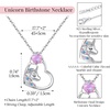 image:imageCDE Christmas Gift for women Cute Unicorn Birthstone Necklace for Girls Daughter 925 Sterling Silver Opal Heart Pendant Graduation Birthday Christmas Jewelry Gift for Teenage Girls Niece06JuneOpal