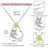image:imageCDE Christmas Gift for women Cute Unicorn Birthstone Necklace for Girls Daughter 925 Sterling Silver Opal Heart Pendant Graduation Birthday Christmas Jewelry Gift for Teenage Girls Niece10Oct Opal Pink