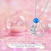image:imageCDE Christmas Gift for women Cute Unicorn Birthstone Necklace for Girls Daughter 925 Sterling Silver Opal Heart Pendant Graduation Birthday Christmas Jewelry Gift for Teenage Girls Niece12DecOpal