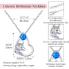 image:imageCDE Christmas Gift for women Cute Unicorn Birthstone Necklace for Girls Daughter 925 Sterling Silver Opal Heart Pendant Graduation Birthday Christmas Jewelry Gift for Teenage Girls Niece12DecOpal