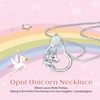 image:imageCDE Christmas Gift for women Cute Unicorn Birthstone Necklace for Girls Daughter 925 Sterling Silver Opal Heart Pendant Graduation Birthday Christmas Jewelry Gift for Teenage Girls Niece04AprOpal
