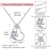 image:imageCDE Christmas Gift for women Cute Unicorn Birthstone Necklace for Girls Daughter 925 Sterling Silver Opal Heart Pendant Graduation Birthday Christmas Jewelry Gift for Teenage Girls Niece04Apr White