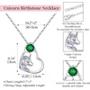 image:imageCDE Christmas Gift for women Cute Unicorn Birthstone Necklace for Girls Daughter 925 Sterling Silver Opal Heart Pendant Graduation Birthday Christmas Jewelry Gift for Teenage Girls Niece05May Emerald Green