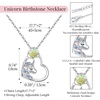 image:imageCDE Christmas Gift for women Cute Unicorn Birthstone Necklace for Girls Daughter 925 Sterling Silver Opal Heart Pendant Graduation Birthday Christmas Jewelry Gift for Teenage Girls Niece11NovOpal