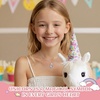 image:imageCDE Christmas Gift for women Cute Unicorn Birthstone Necklace for Girls Daughter 925 Sterling Silver Opal Heart Pendant Graduation Birthday Christmas Jewelry Gift for Teenage Girls Niece04Apr White