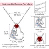image:imageCDE Christmas Gift for women Cute Unicorn Birthstone Necklace for Girls Daughter 925 Sterling Silver Opal Heart Pendant Graduation Birthday Christmas Jewelry Gift for Teenage Girls Niece0107 January  July Ruby Red