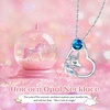 image:imageCDE Christmas Gift for women Cute Unicorn Birthstone Necklace for Girls Daughter 925 Sterling Silver Opal Heart Pendant Graduation Birthday Christmas Jewelry Gift for Teenage Girls Niece09SeptOpal