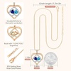 image:imageCDE Double Birthstone Rose Gold Pendant Necklace Gift for WomenDeep BlueBlue0912Birthstone