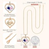 image:imageCDE Double Birthstone Rose Gold Pendant Necklace Gift for WomenDeep BluePink0910Birthstone